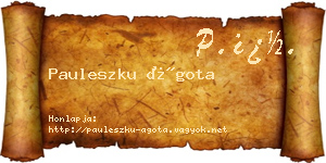 Pauleszku Ágota névjegykártya